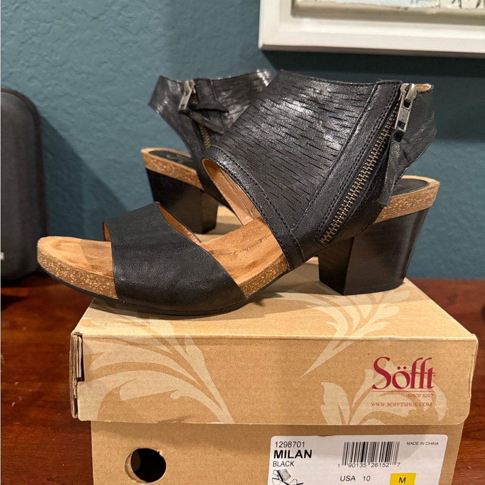 Sofft Black Milan Women's Heels 10